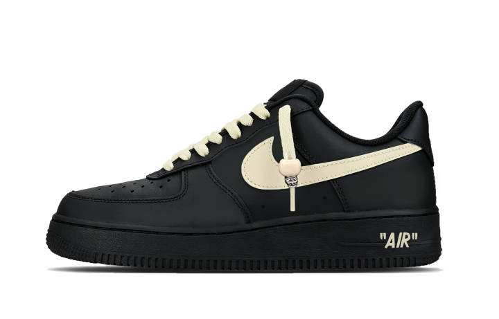 Nike Nike Air Force 1 Skateboard Shoes Men's Low Top Black/Beige