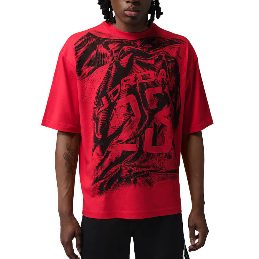 Jordan Jordan Sport T Shirts Men's University Red/Black Crew Neck