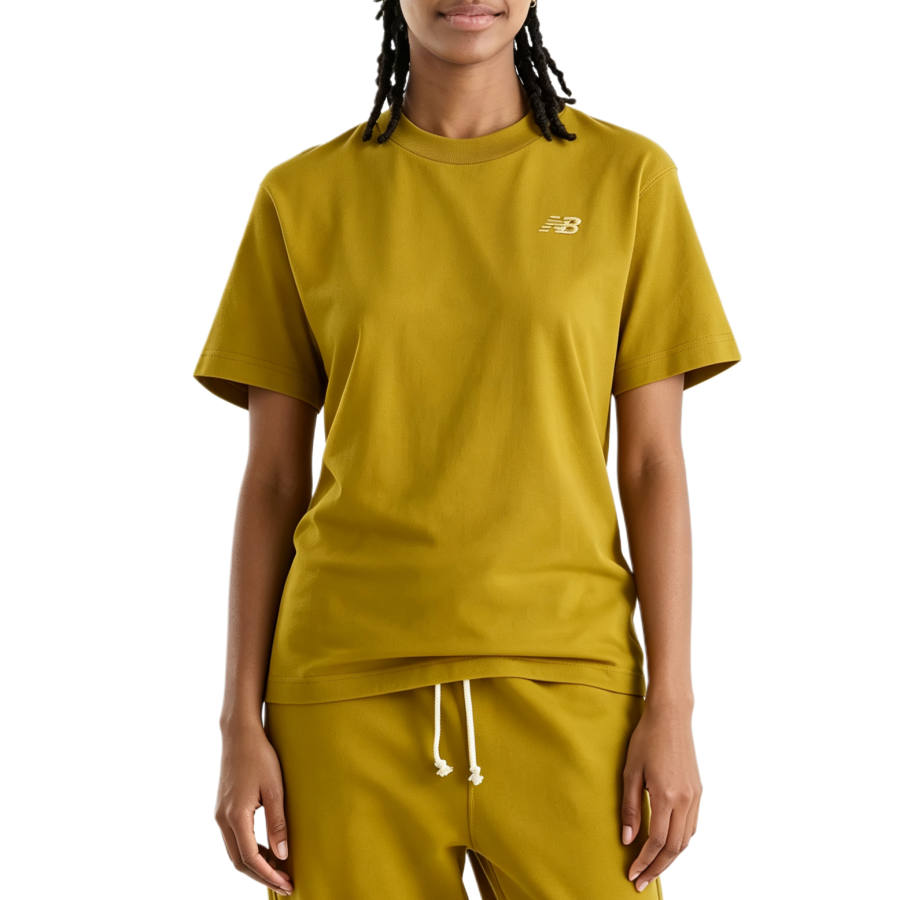 New Balance New Balance NB Athletics T Shirts Women's Ocimum Basilicum Basil Oil Palm Crew Neck Moderate