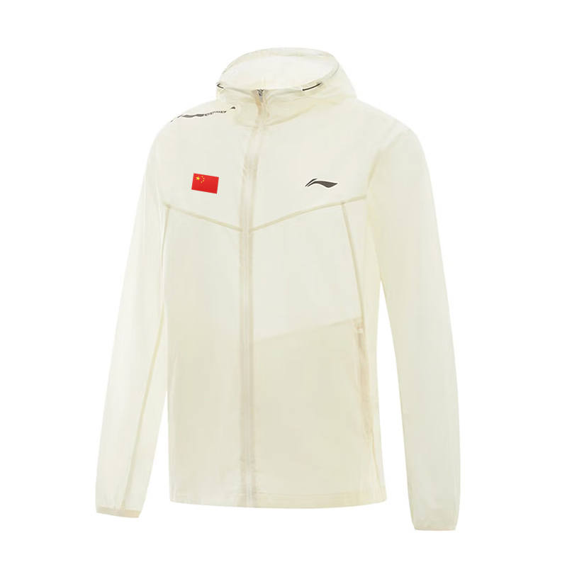 Li-Ning Li Ning Table Tennis Collection Sun Protection Clothing Unisex Ecru Thin