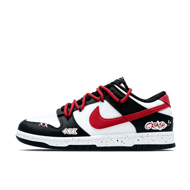 Nike Nike Dunk Skateboard Shoes Unisex Low Top Red, Black