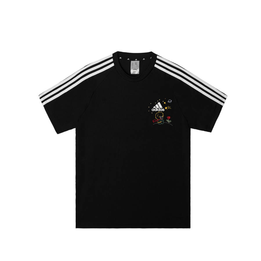 Adidas Adidas Football T Shirts Men's Black Crew Neck Moderate