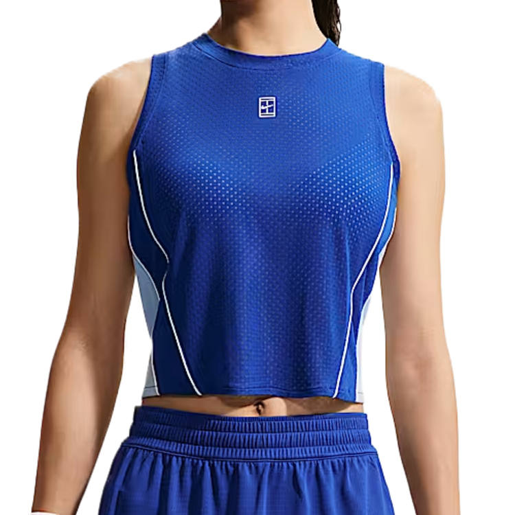Nike Nike Court Advantage Tennis Tops Women's Vintage Royal Blue/White Crew Neck Moderate