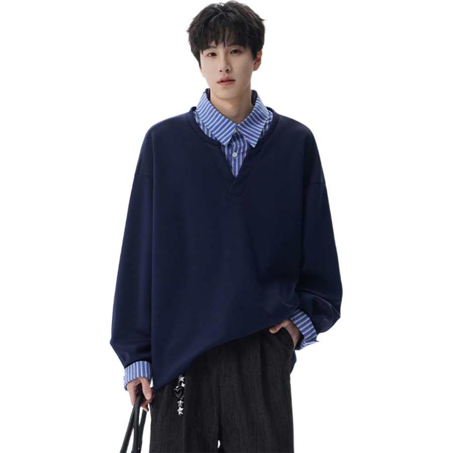 WARRIOR WARRIOR Sweatshirts Unisex Lapel Moderate Straight Fit
