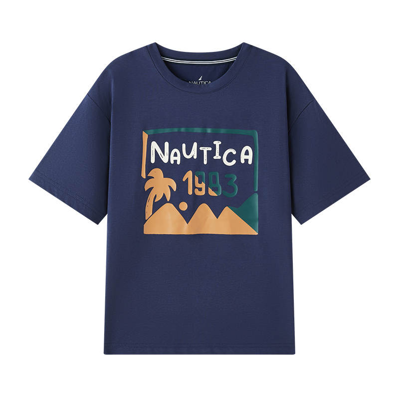 NAUTICA Kids T Shirts Crew Neck Moderate