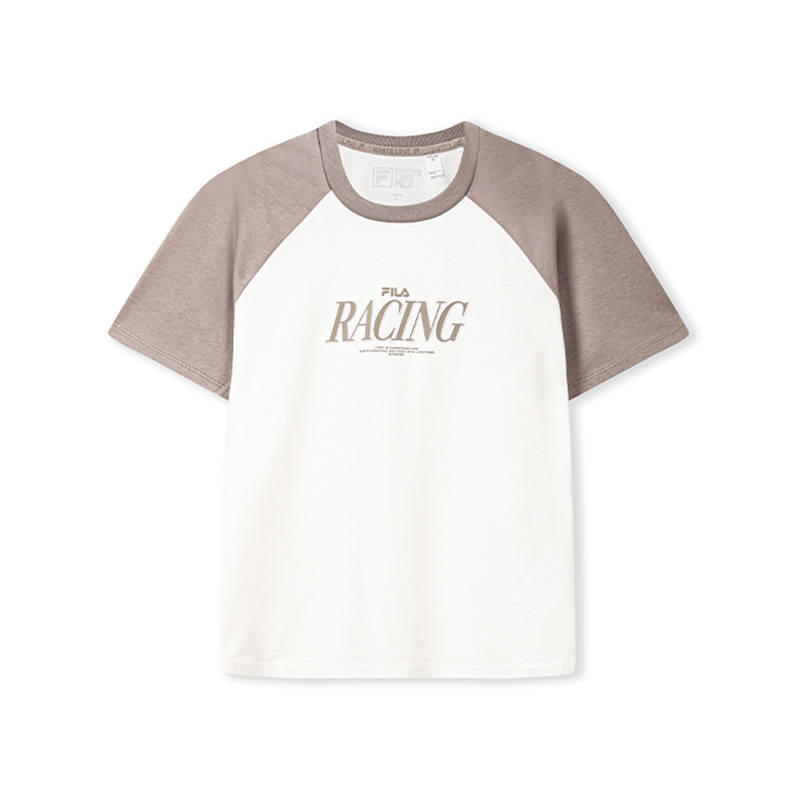 FILA ORIGINALE T Shirts Women's Cloud White Crew Neck Moderate Other