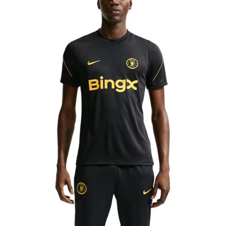 Nike Nike Chelsea Soccer Jerseys Men's Asphalt Blue/Midwest Gold/Midwest Gold Crew Neck Moderate