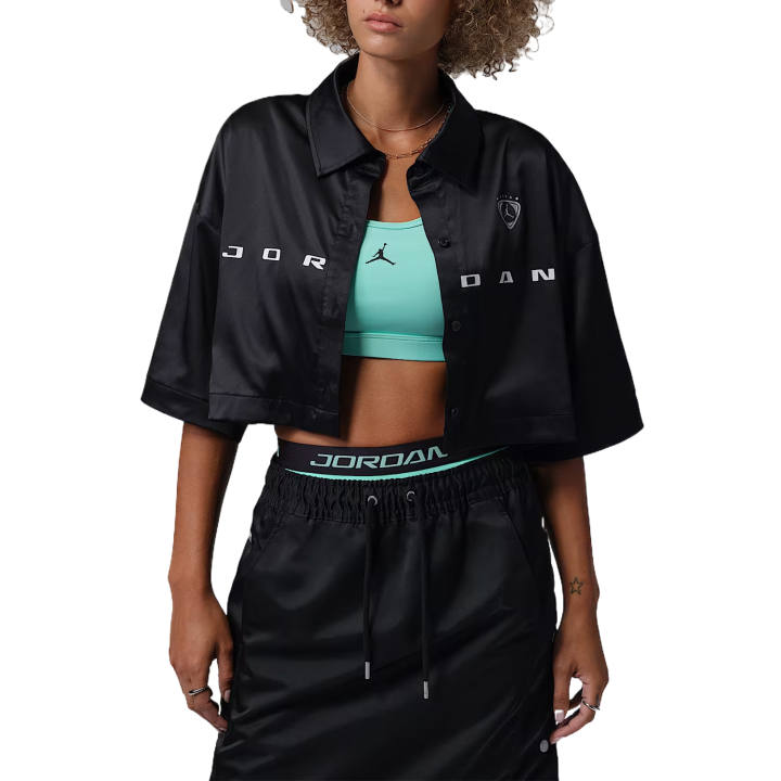 Jordan Jordan Flight Shirts Women's Black Lapel
