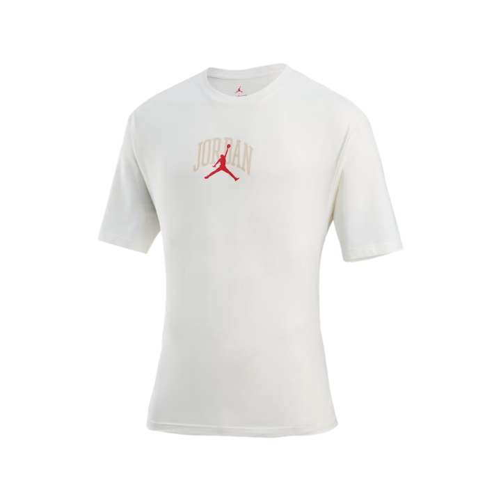 Jordan Jordan T Shirts Men's Sail White Crew Neck Moderate