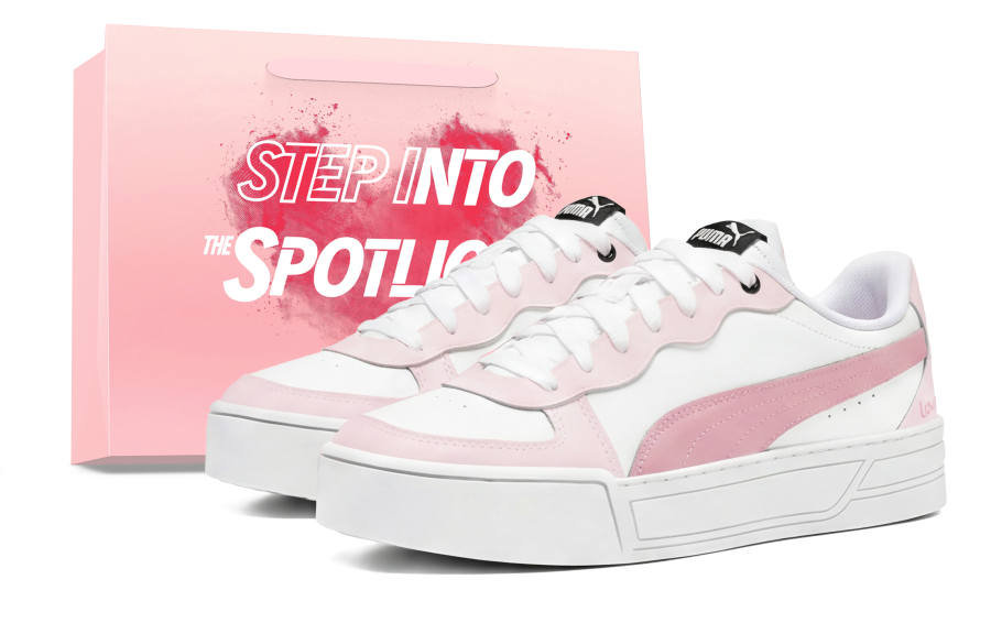 PUMA Skye Skateboard Shoes Unisex Low Top Pink/White