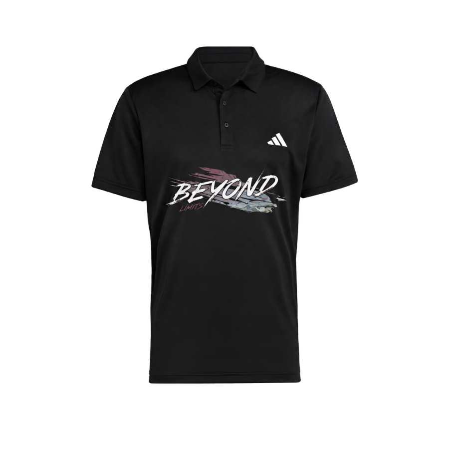 Adidas Adidas Tennis Polo Shirts Men's Black Polo Collar Moderate