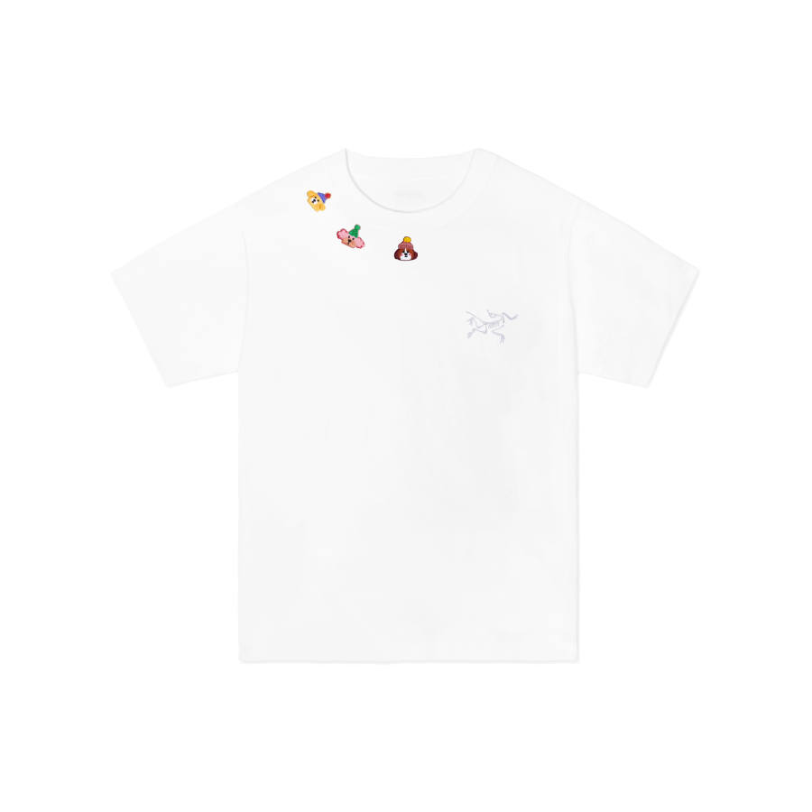 Arcteryx KRAGG T Shirts Unisex White Light Runs Large, Recommend Ordering One Size Down Crew Neck Moderate