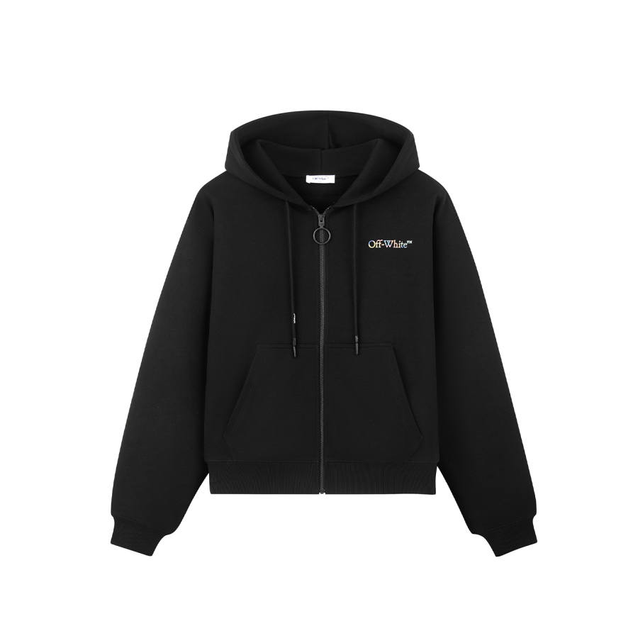 OFF-WHITE OFF WHITE Sweatshirts Unisex Hooded Detachable Moderate Straight Fit