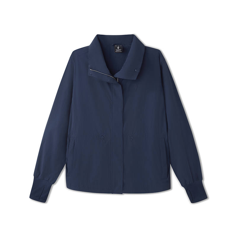 Skechers Jackets Women's Navy Blue 002Z Lapel Moderate