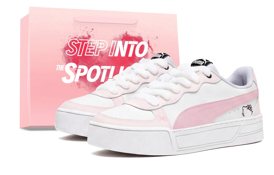 PUMA Skye Skateboard Shoes Unisex Low Top Pink/White