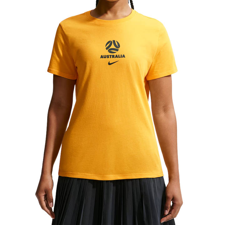 Nike Nike T Shirts Women's University Gold Crew Neck Moderate