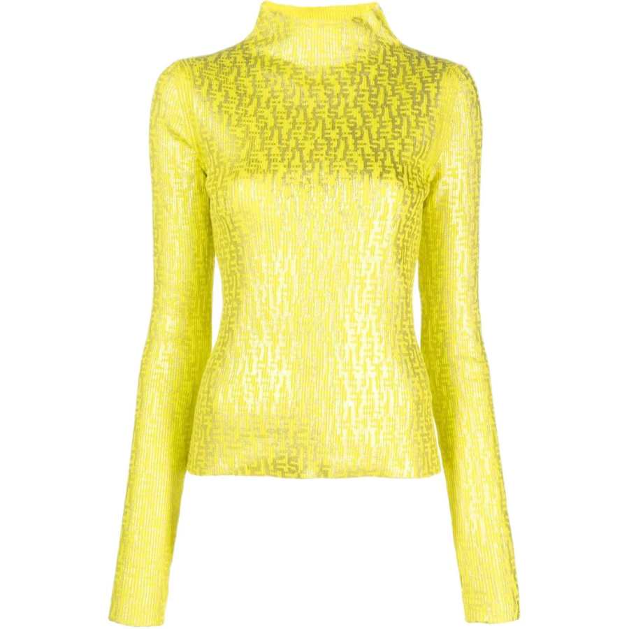 DIESEL DIESEL M-Gavdos High-Neck Monogram-Jacquard Jumper