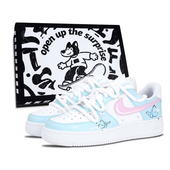 Nike Nike Air Force 1 Skateboard Shoes Unisex Low Top White/Blue