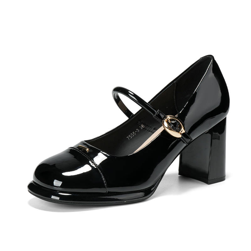 Barbie Mary Jane Shoes Women's Black/Nude/Ecru
