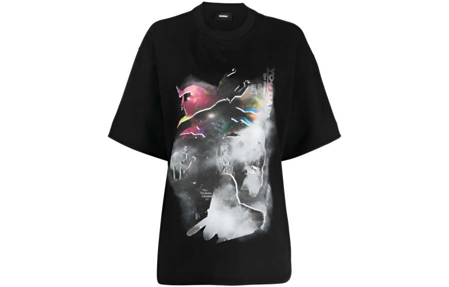 WE11DONE Drop Shoulder Sleeve T Shirt Women's Black