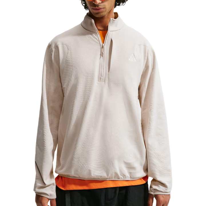 Nike Nike ACG Fleece Tops Men's Light Orewood Brown/Cream II/Light Red/Peak White Stand Collar Moderate