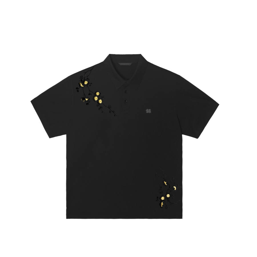 KOLON SPORT Polo Shirts Men's Black/Blk Polo Collar Moderate Other