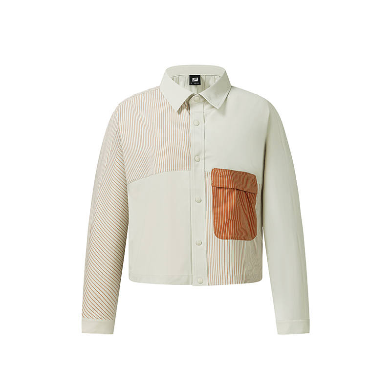 FILA EXPLORE Shirts Women's Dove Gray Lapel Moderate Other