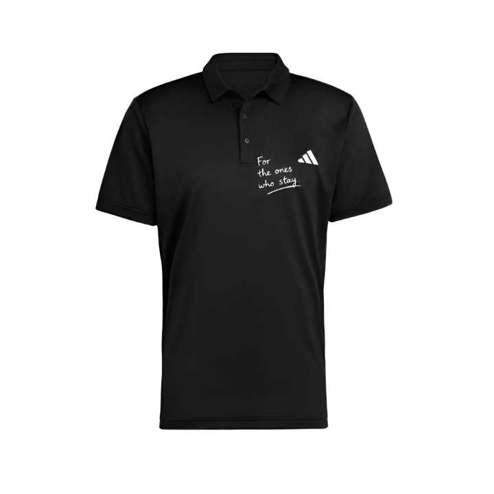 Adidas Adidas Tennis Polo Shirts Men's Black Lapel Moderate