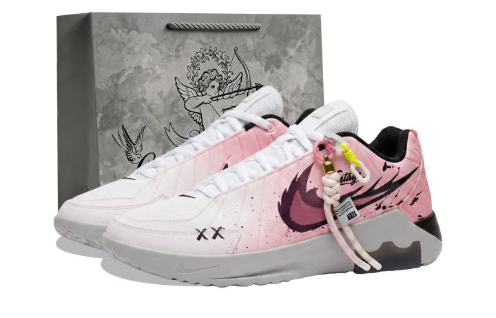 Nike Nike LEBRON WITNESS IX Basketball Shoes Unisex Low Top Pink/White/Black