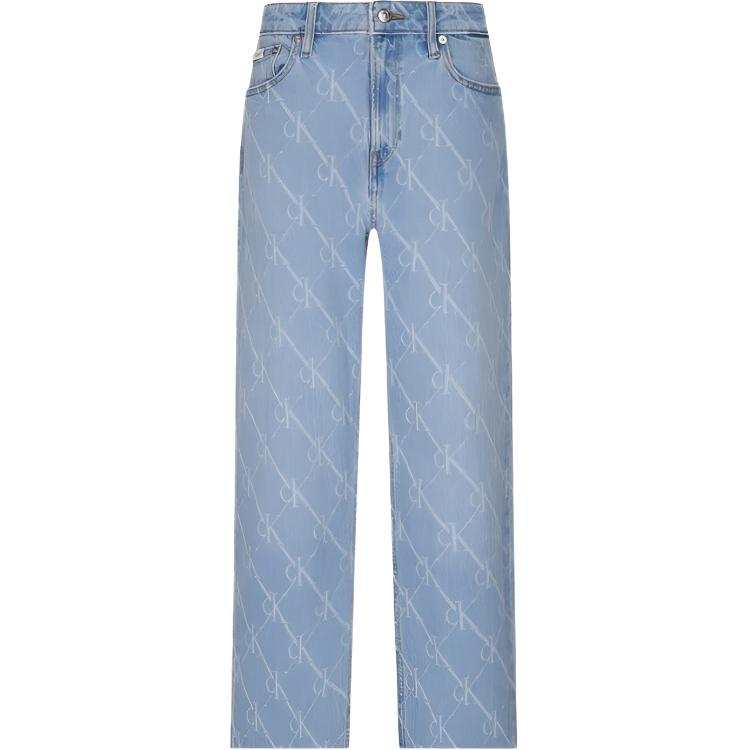 Calvin Klein Jeans Women's Q0Z Denim Light Blue Moderate Straight Fit Pants