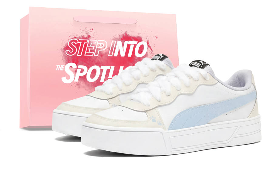 PUMA Skye Skateboard Shoes Unisex Low Top Yellow/Blue/White