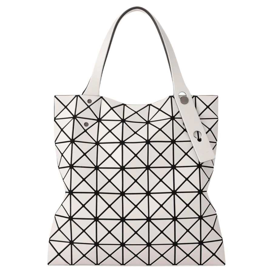 ISSEY MIYAKE Polyester Tote Bag, Shopping Bag, Laptop Bag, One Shoulder Handbag Women's Light Gray