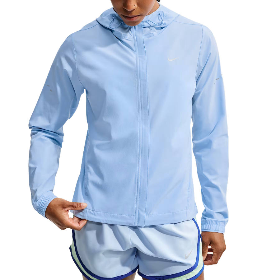 Nike Nike Running Jackets Women's Aluminum Silver Hooded Non Detachable Moderate