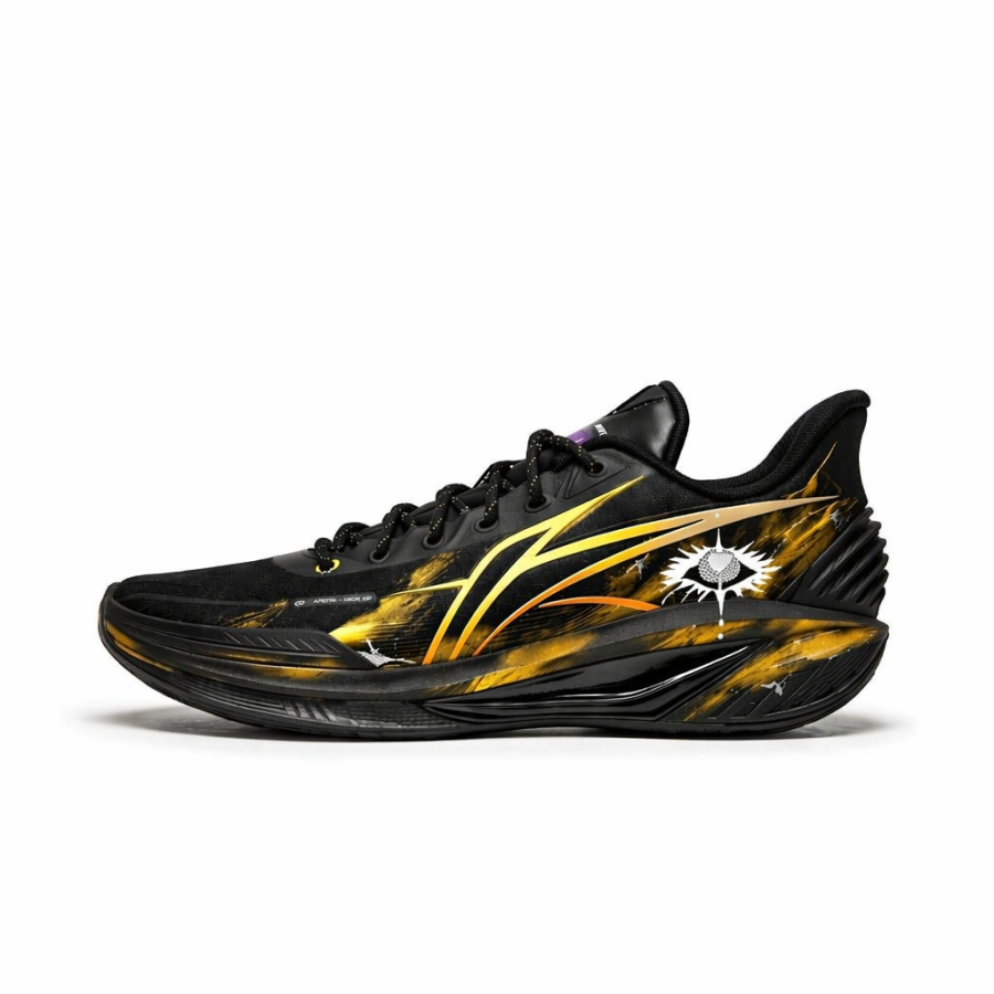 Li-Ning Li Ning Light Speed 4 Basketball Shoes Men's Low Top Black/Gold/White