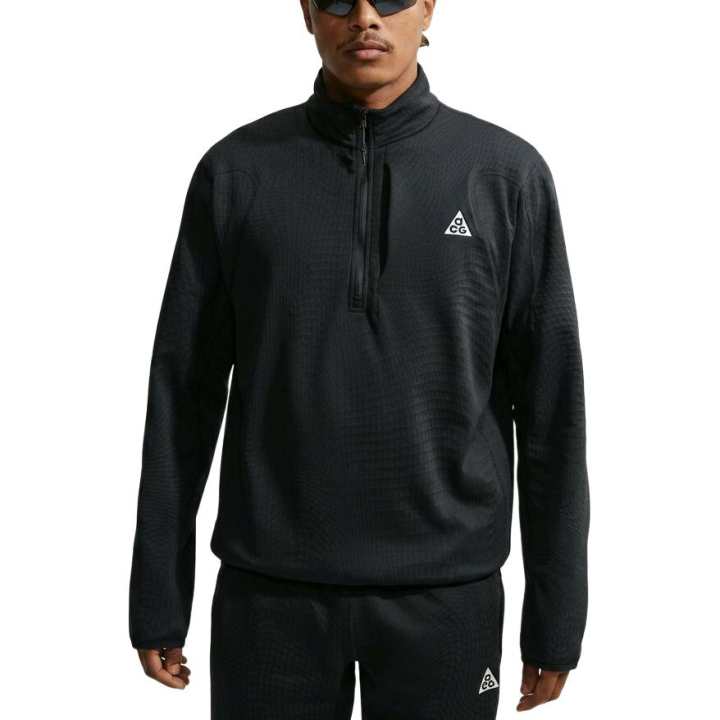 Nike Nike ACG Fleece Tops Men's Black/Peak White Stand Collar Moderate