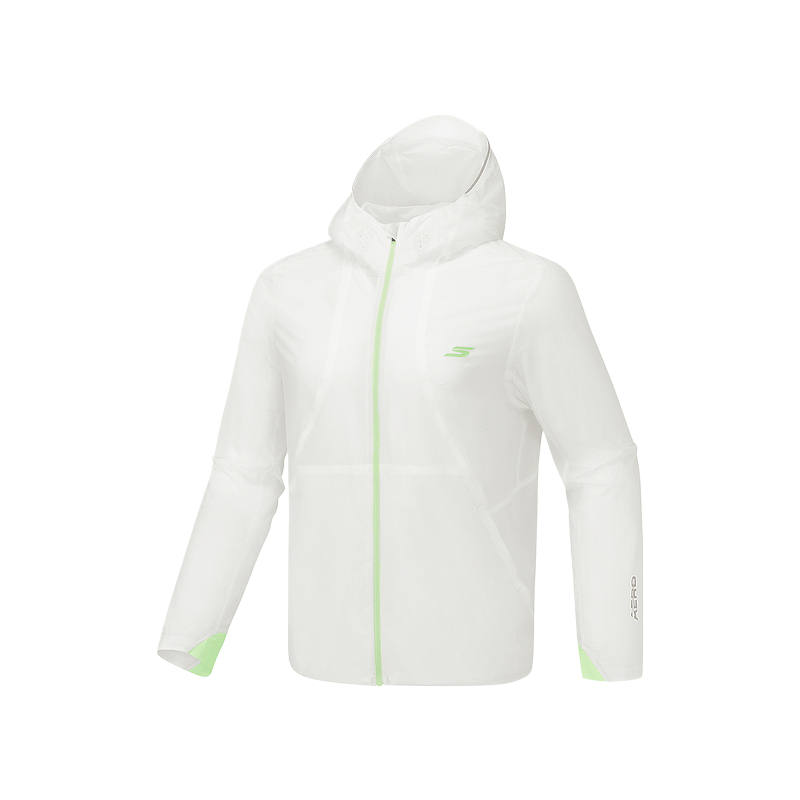 Skechers Jackets Men's Bright White 0019 Hooded Non Detachable Moderate Straight Fit