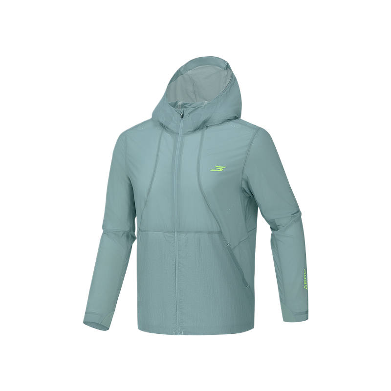 Skechers Jackets Men's Deep Sea Gray Green 04PX Hooded Non Detachable Moderate