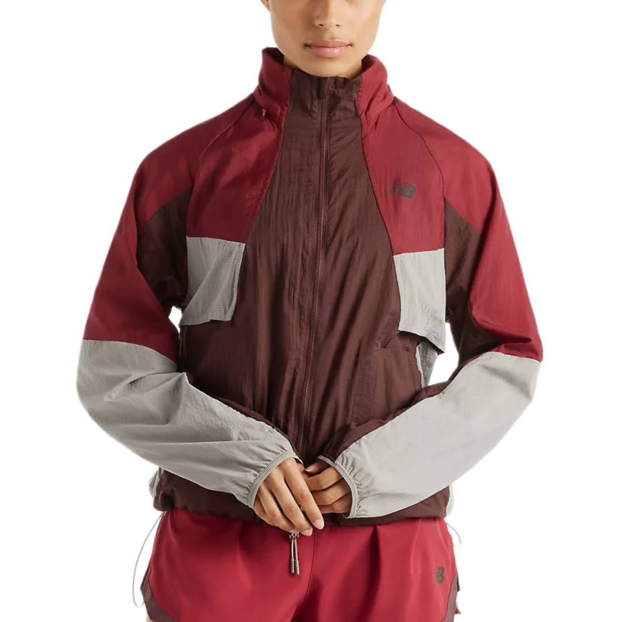 New Balance New Balance Jackets Women's Cherry Skin Red/Podium Red Hooded Detachable Moderate
