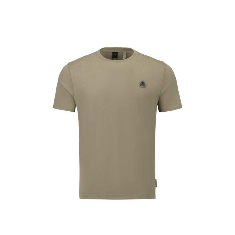 Moose Knuckles T Shirts Men's Ash Crew Neck Thin Straight Fit