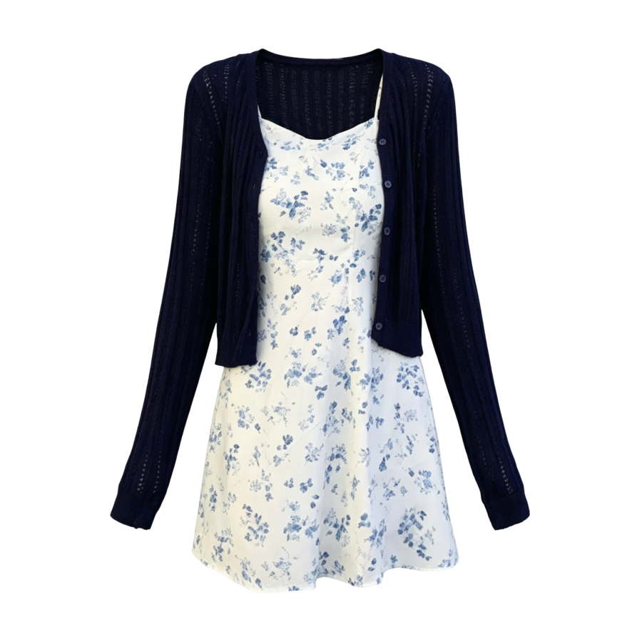 FINDSME GAGA Two Piece Skirt Sets Women's Camisole Moderate Short Skirt