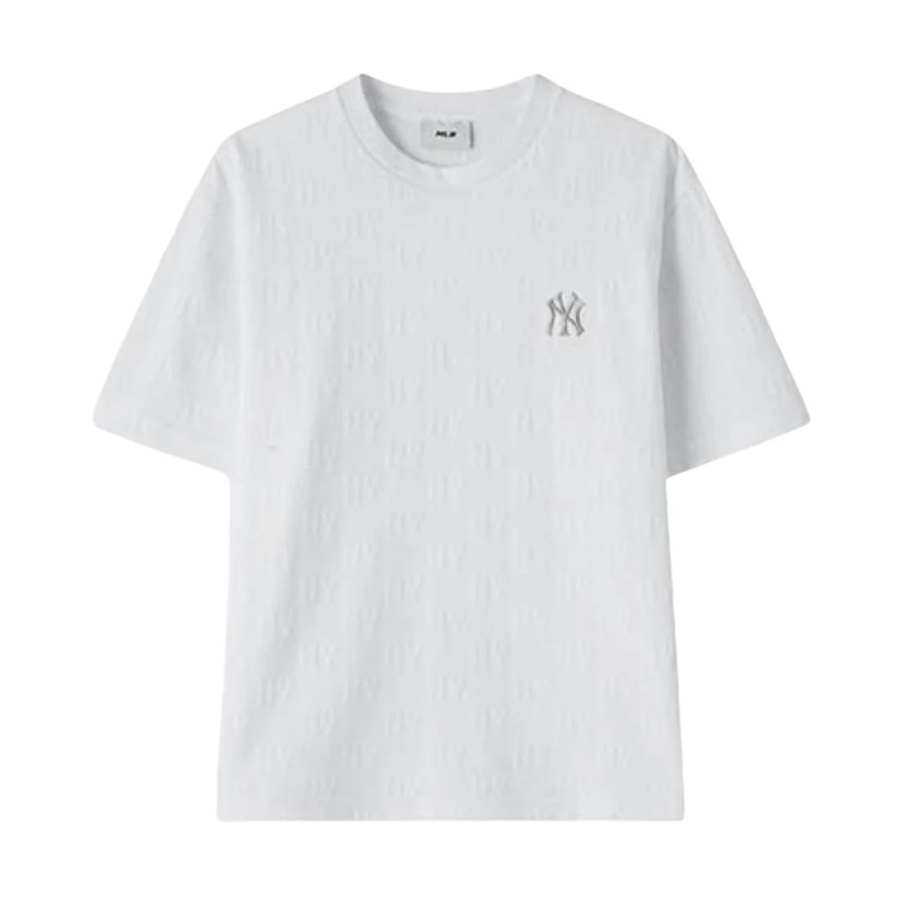 MLB MLB T Shirts Unisex White/Light Blue Crew Neck Moderate Straight Fit