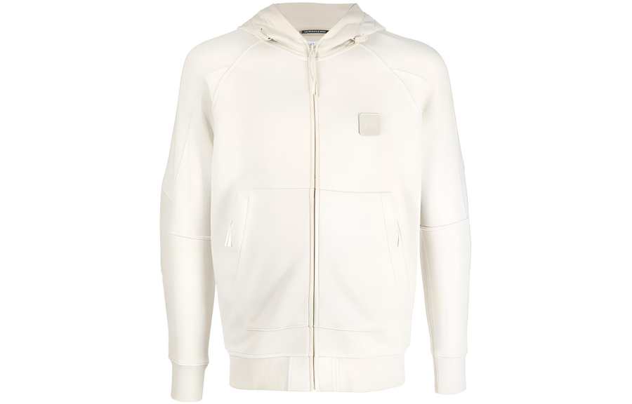 C.P.Company Jackets Men's Light Beige Hooded Non Detachable Moderate Straight Fit