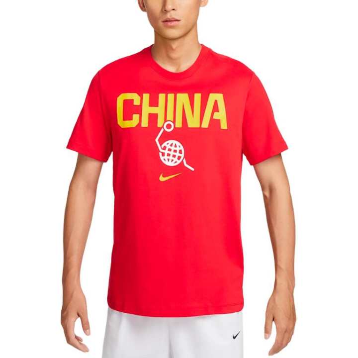 Nike Nike T Shirts Men's Red Crew Neck Moderate