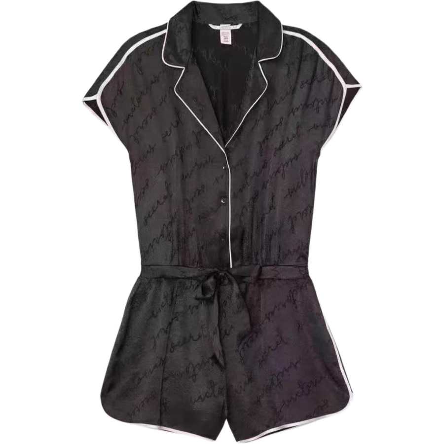 Victoria's Secret Bodysuits Women's Black Suit Collar