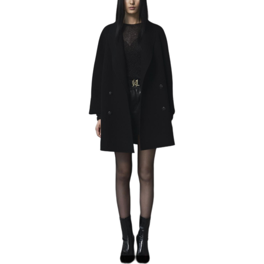 KARL LAGERFELD / Karl Lagerfeld Jeans Coats Women's Black Shawl Collar Moderate Straight Fit