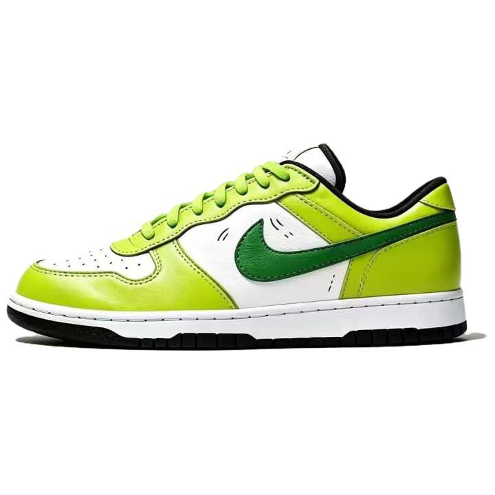 Nike Nike Big Skateboard Shoes Men's Low Top Light Green/White/Black