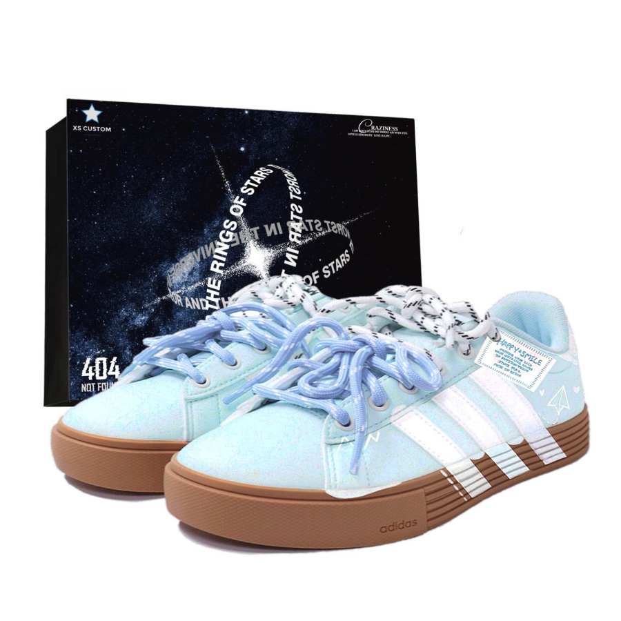 Adidas Adidas Daily 4.0 Skateboard Shoes Unisex Low Top Brown/Cream Blue/White