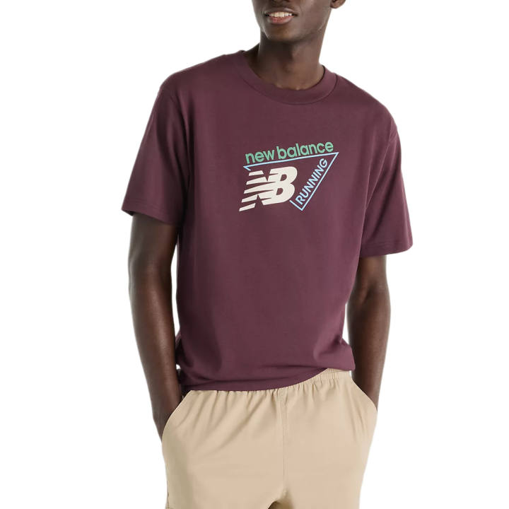 New Balance New Balance T Shirts Men's Cherry Bark Crew Neck Moderate