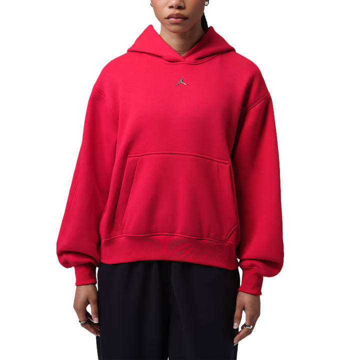 Jordan Jordan Brooklyn Sweatshirts Women's Gym Red Hooded Non Detachable Moderate