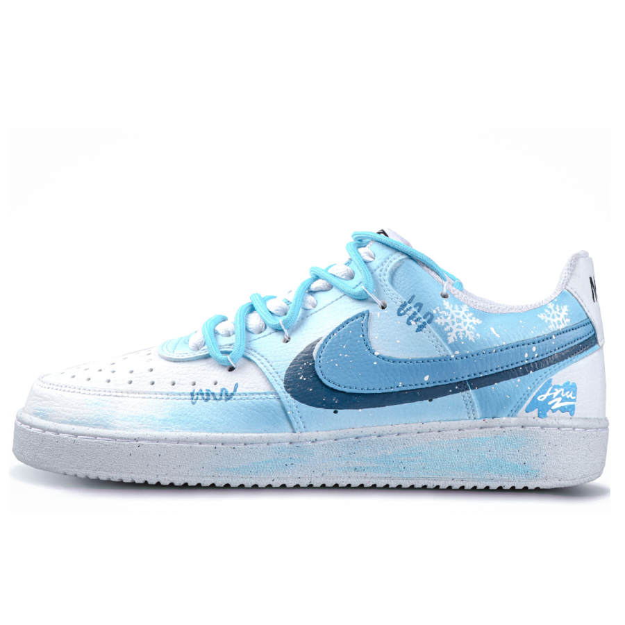Nike Nike Court Vision 1 Skateboard Shoes Men's Low Top White/Blue
